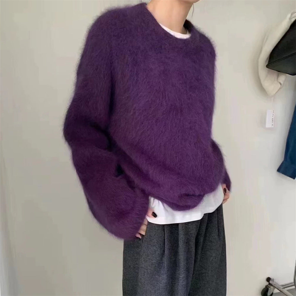 Kvinders fluffy sweater med oversized skæring lavet af mohair uld Stilla