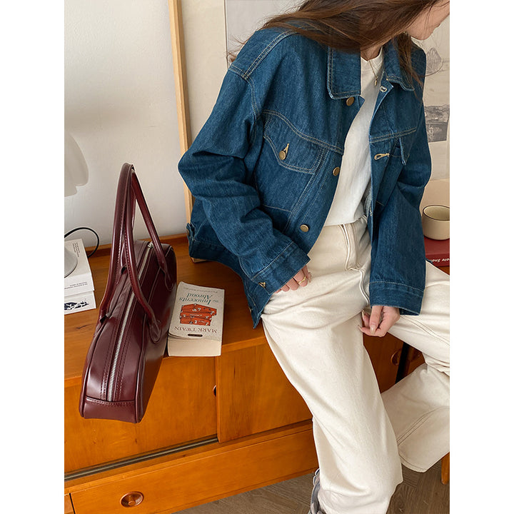 Kvinders afslappede denimjakke i oversized stil Stilla