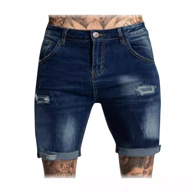 Herrer Destroyed Jeansshorts Skovae