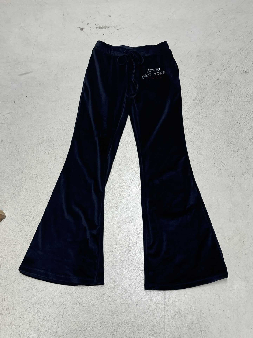 Damer Flared Sweatpants med justerbar talje og stilfuld tekst Skovae