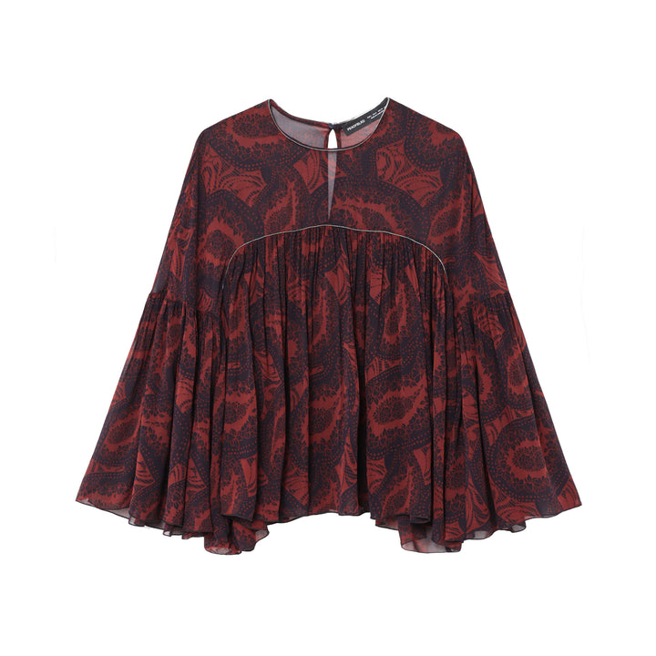 Femme Maxi-nederdel med elegant paisley-trykt Stilla