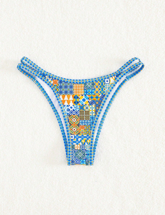 Dame Trendy underdel bikini med geometrisk mønster Skovae