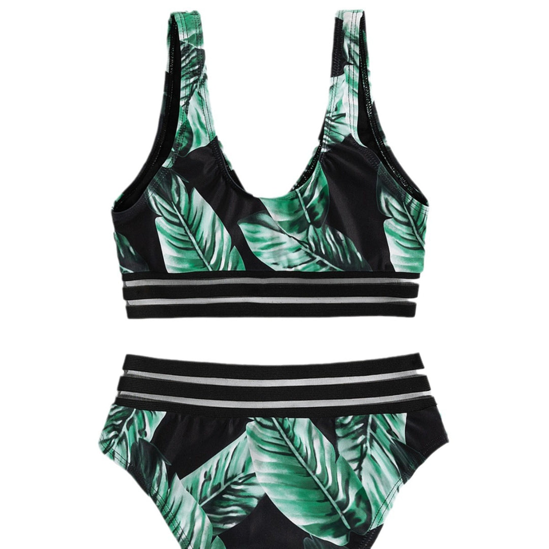 Dame bikini sæt med V-hals og sporty design Stilla