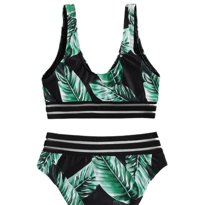 Dame bikini sæt med V-hals og sporty design Stilla