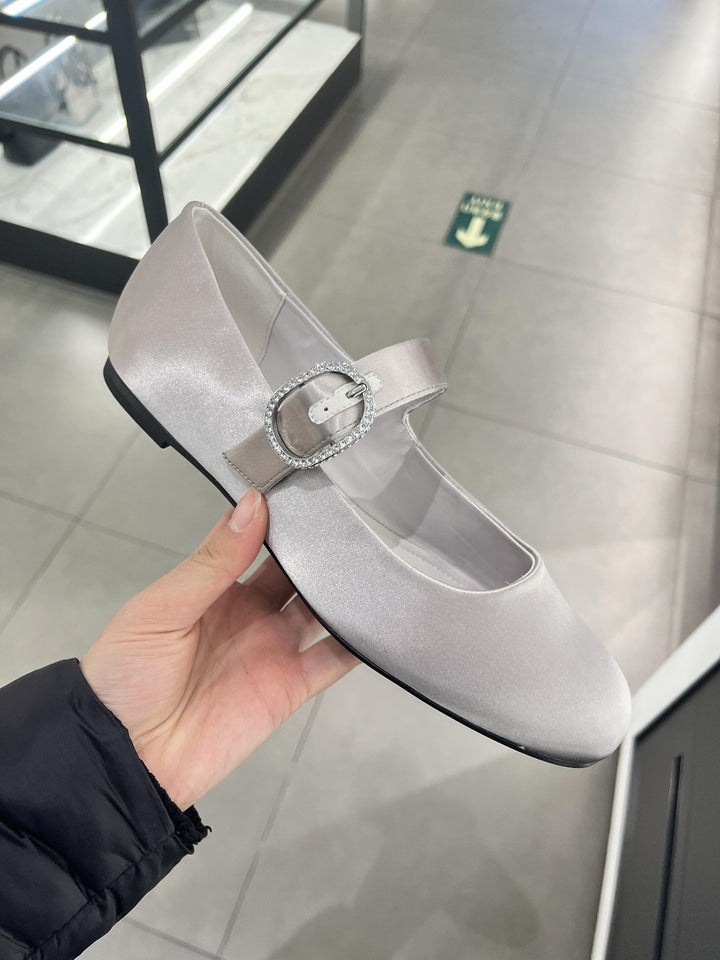 Dame Elegante Mary Jane Ballerinaer med strass spænde Stilla