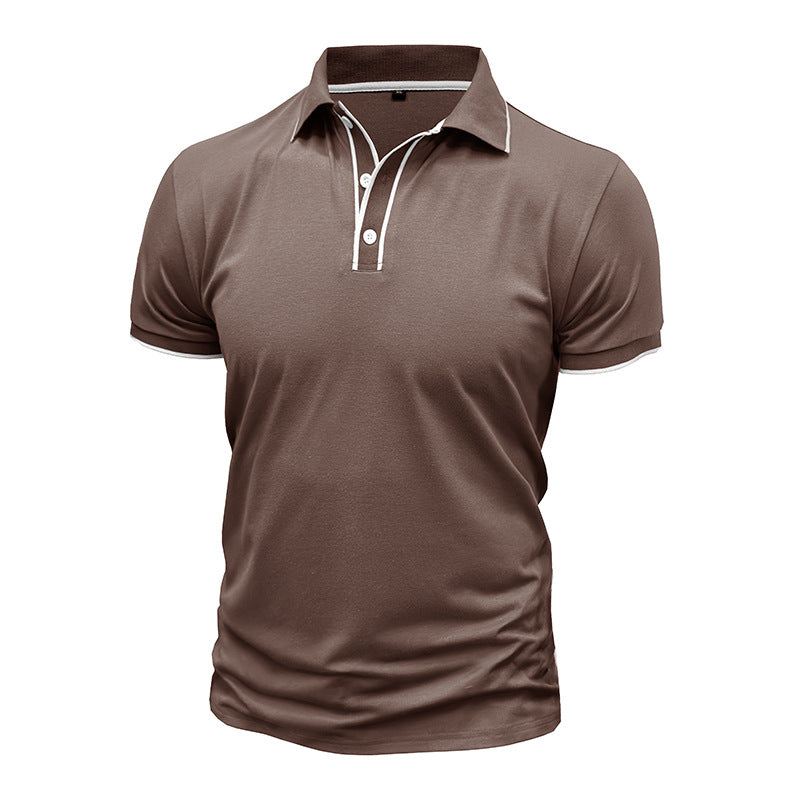 Herren Poloshirt med åndbart funktionsmateriale og moderne knapdesign Stilla