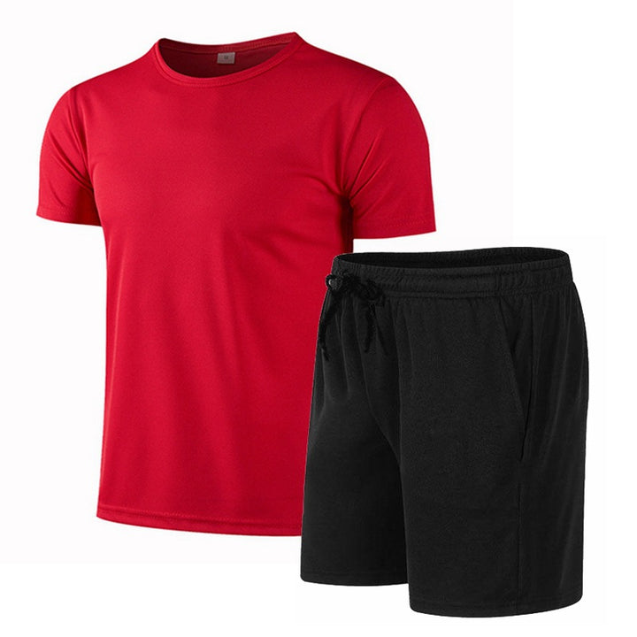 Herrer sporty funktionelt sæt med T-shirt og shorts Stilla
