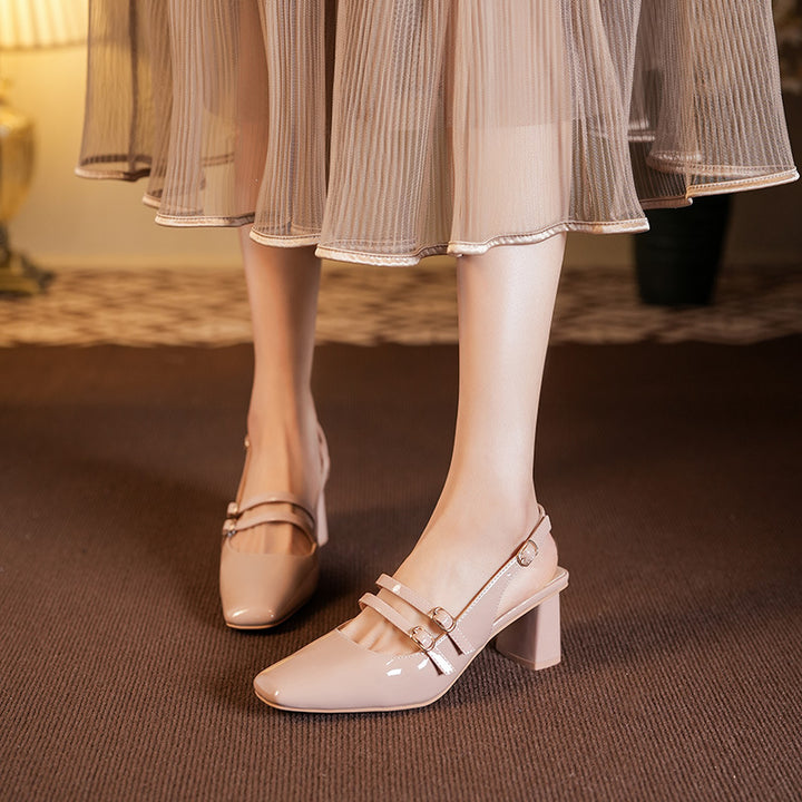 Damessko med blokhæle og slingback Stilla