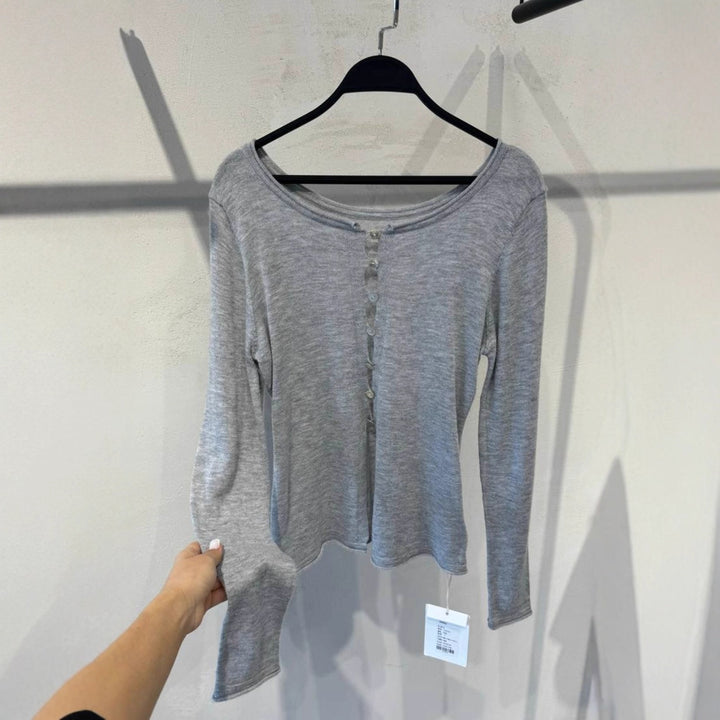 Kvindernes langærmede cardigan med dekorative knapper Stilla