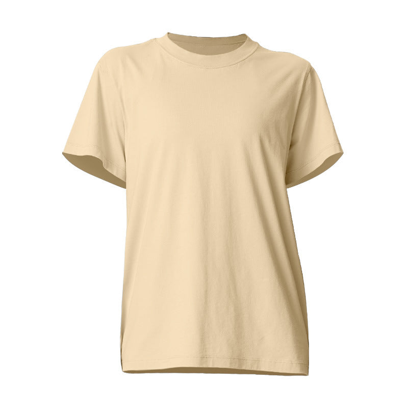 Dame Basis T-shirt i høj kvalitet bomuld med rund halsudskæring Stilla