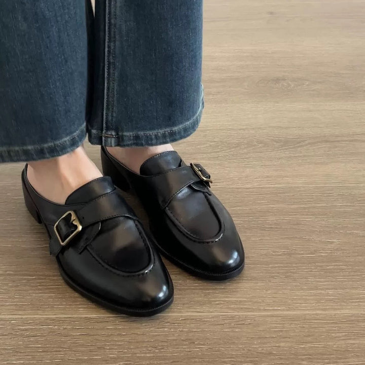 Dame mokassiner med elegant spænde-look og komfortabel sål Stilla