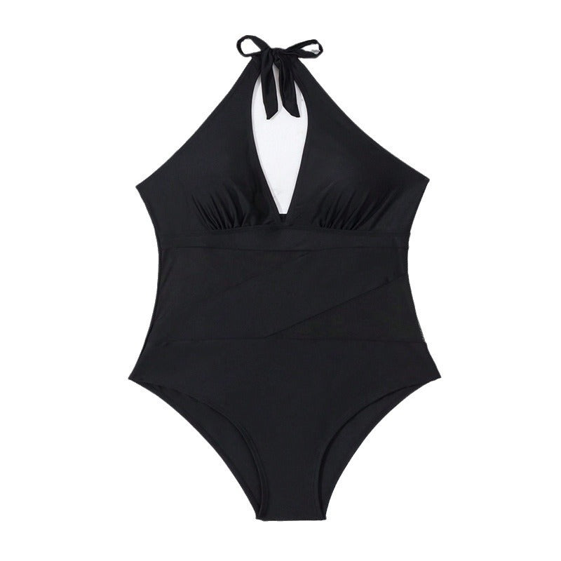 Dame Mesh-panel Halter Badedragt Stilla