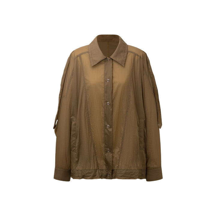 Dame urban Overshirt-jakke med oversized pasform og praktiske trykknapper Stilla