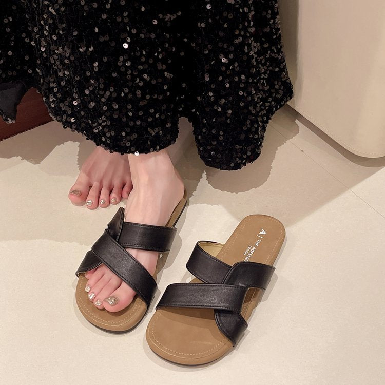 Dame komfortable pantofler med moderne remdesign Stilla