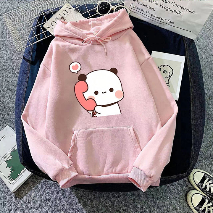 Dame hoodie med legende panda design Skovae