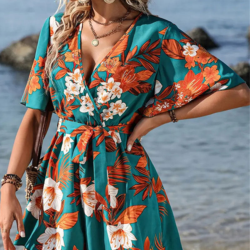 Dame Floral Bindefront Jumpsuit Stilla