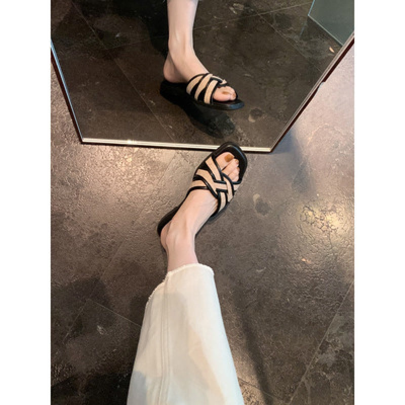 Dame Stilfulde Kryds-Platform Sandaler Stilla