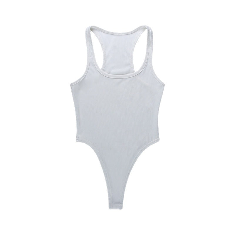 Dame Rib-Højskæring-Bodysuit Stilla