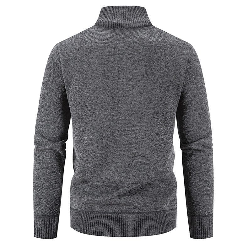 Herrer Behagelig Strik Zip-Up Cardigan Pullover Stilla