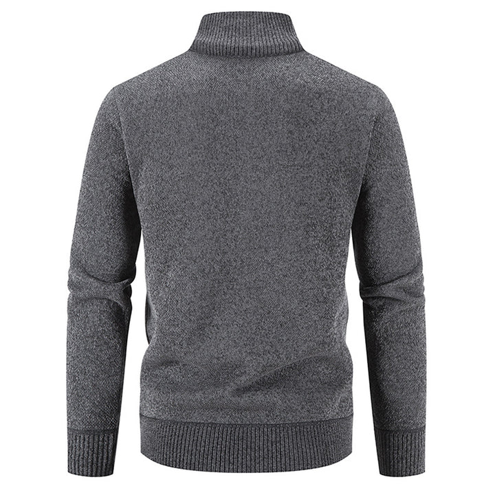 Herrer Behagelig Strik Zip-Up Cardigan Pullover Stilla