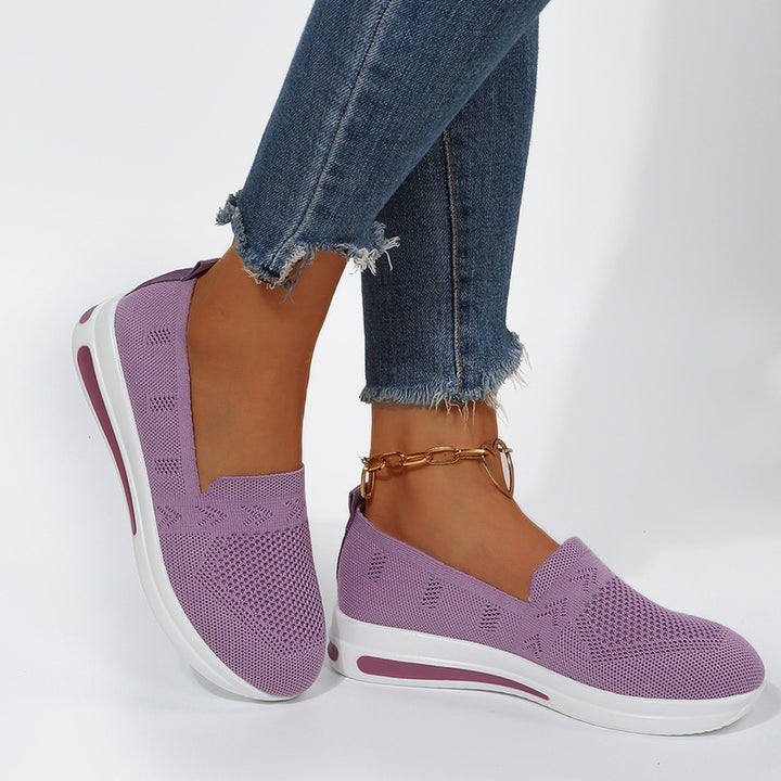 Dame Ergonomiske Slip-On Sneakers i åndbart Mesh-materiale Stilla