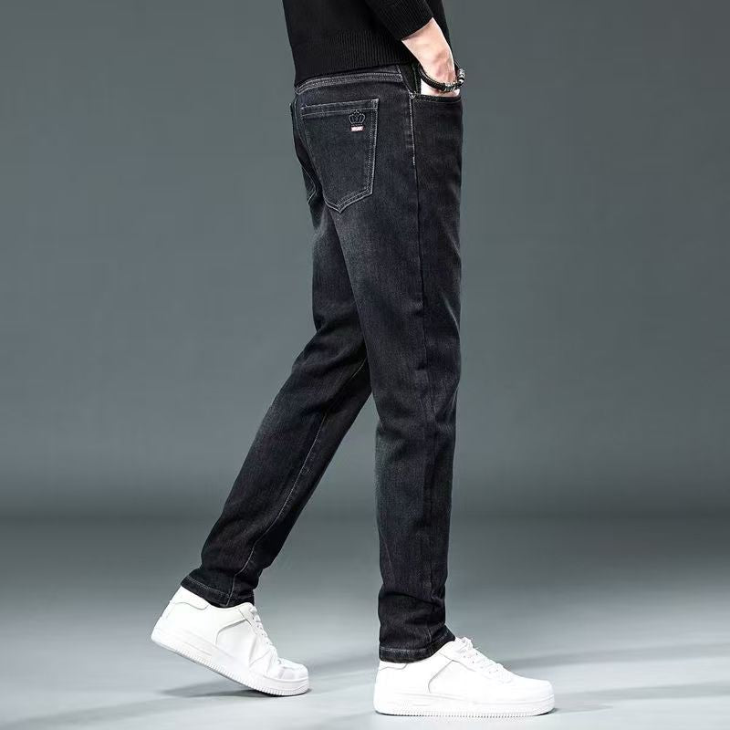 Herrer Enkle og tidløse Slim-Fit Jeans med elastisk liv og moderne vask Stilla