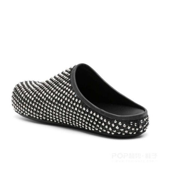 Femme Funklende Strass Clogs Stilla
