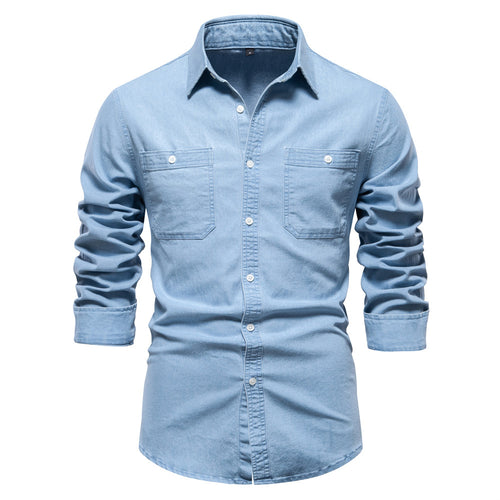 Herre Denim Skjorte Stilla