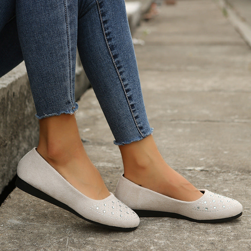Dame Dekorative Strass Slipper Flats Stilla