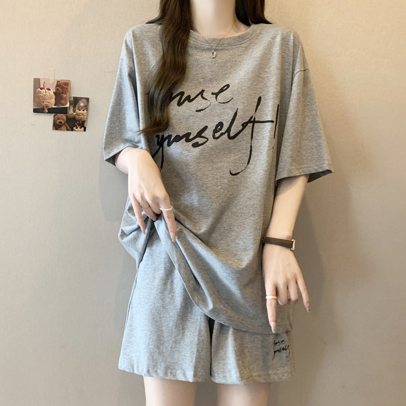 Dame Fritid Oversized Loungewear Sæt med inspirerende tryk Stilla