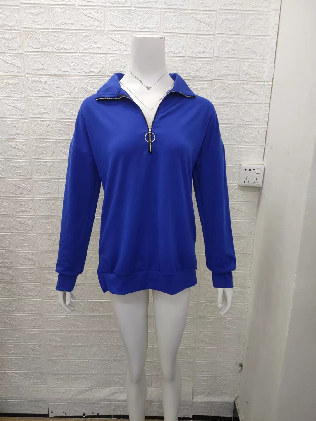 Dame sweatshirt med høj krave og lynlås Stiila