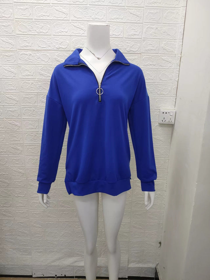 Dame sweatshirt med høj krave og lynlås Stiila