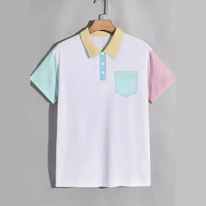 Herren polo shirt med moderne farvedetaljer Stilla
