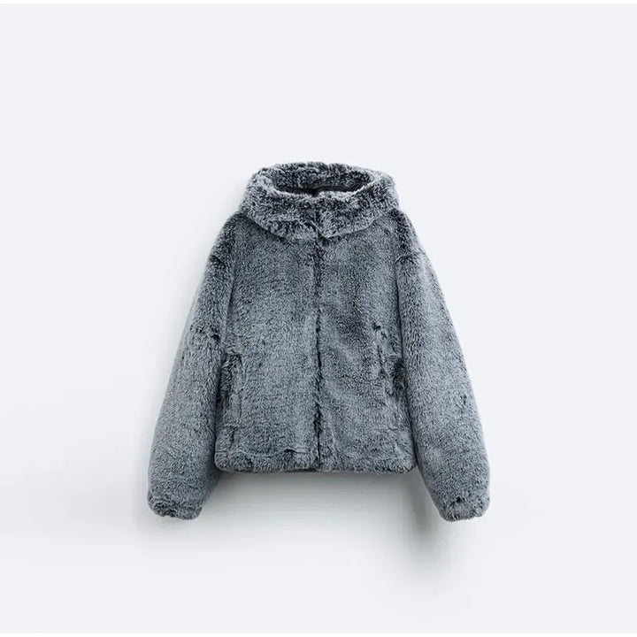 Damer Fluffy Faux Fur Jakke Stilla