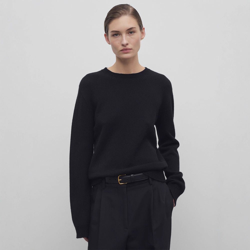 Damer finstrikket sweater lavet af høj kvalitet uld Stilla