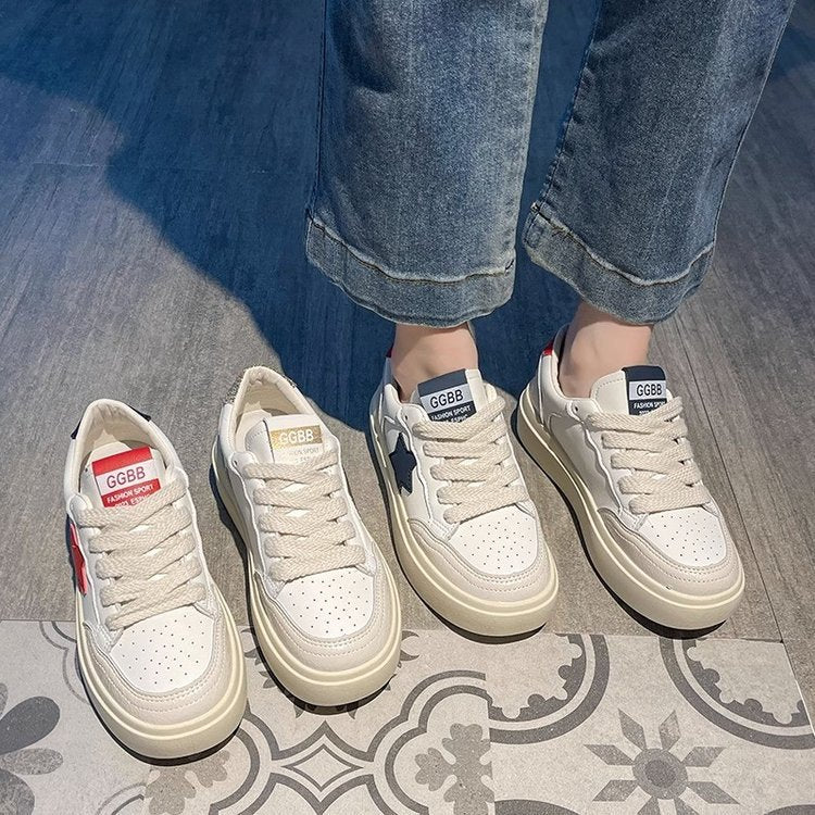 Dame mode sneakers med robust plateau og stilfuld stjernedesign Stilla