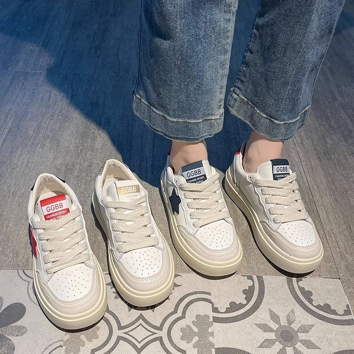 Dame mode sneakers med robust plateau og stilfuld stjernedesign Stilla