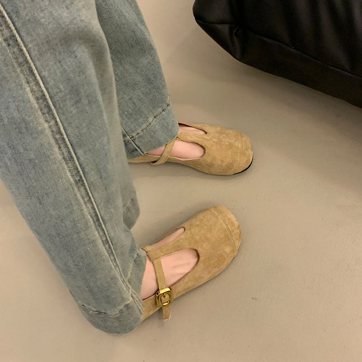 Femme Dekorative Mary Jane Ballerinaer med justerbar rem Stilla