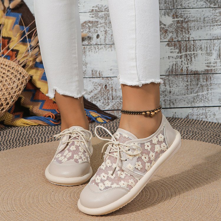 Damer Luftige Blomster Sneakers Stilla