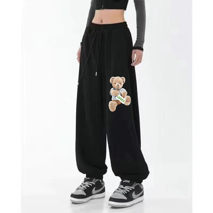 Dame fritidshos med teddy motiv Stilla