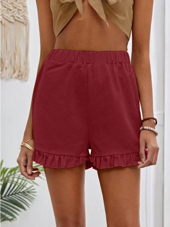 Dame Rüschensaum Fritidsshorts Stilla