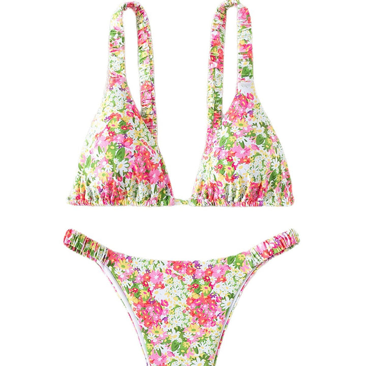 Dame Blomsterprint Triangel-Bikini Skovae