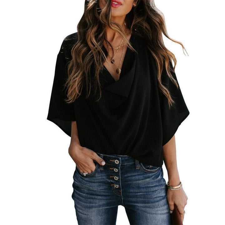 Dame Oversize Bluse med flydende snit Stilla