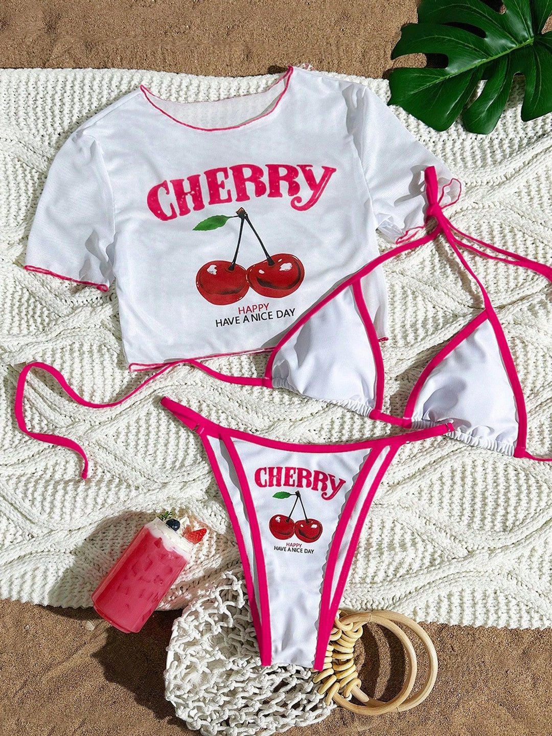 Dame Sporty Bikini med gennemsigtig top Skovae