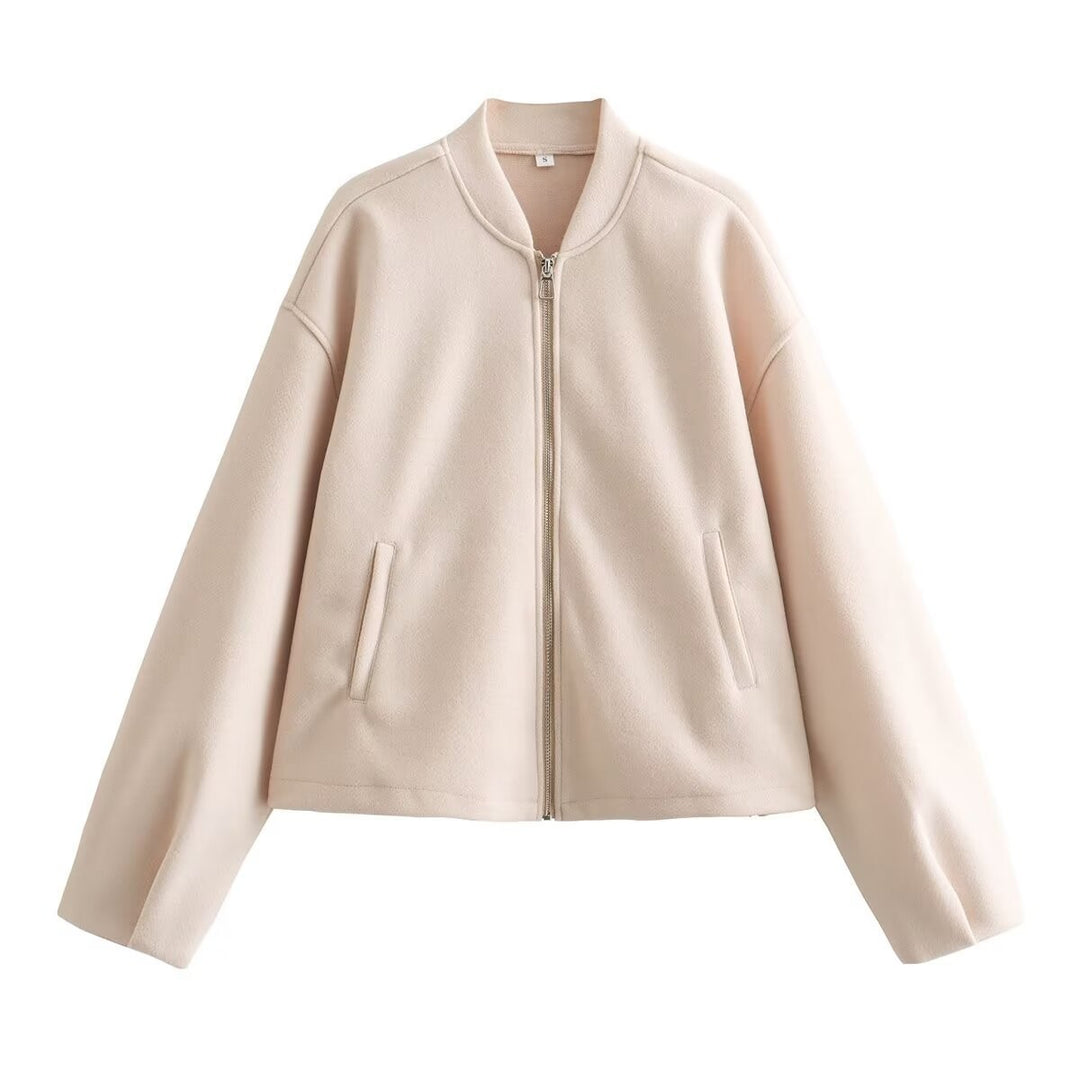 Femme Cozy Cropped Zip-Up Jakke Stilla