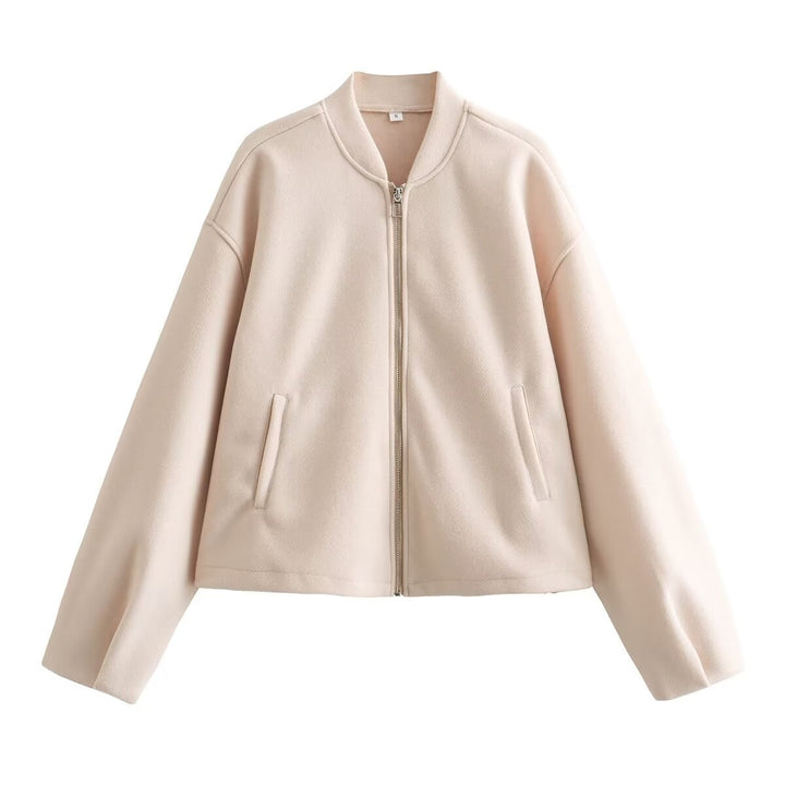 Femme Cozy Cropped Zip-Up Jakke Stilla