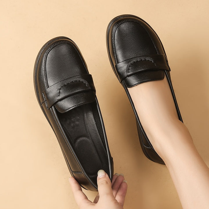 Femme Klassiske Læder Slipper Stilla