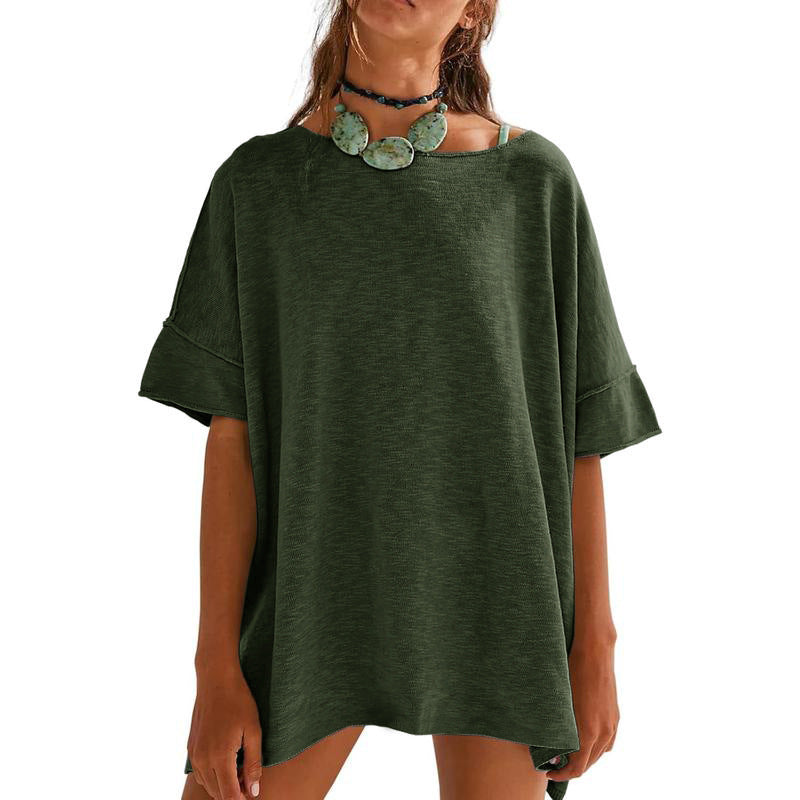 Dame Oversized Afslappet Fit T-Shirt Stilla