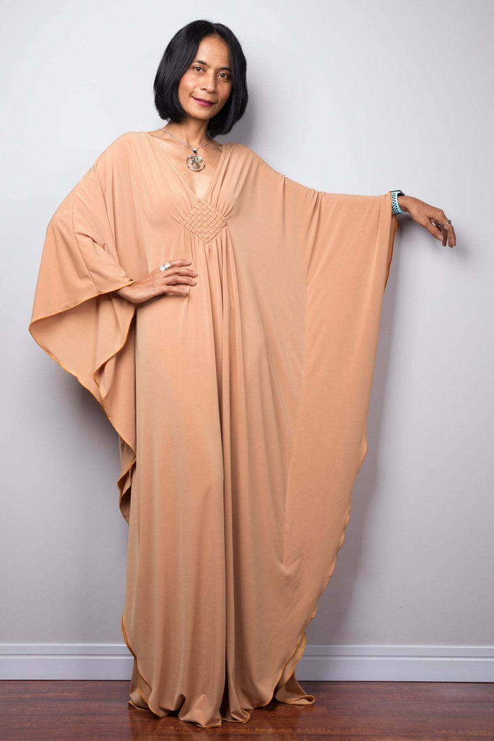 Dame Kaftan med elegant V-udskæring og flydende snit Stilla