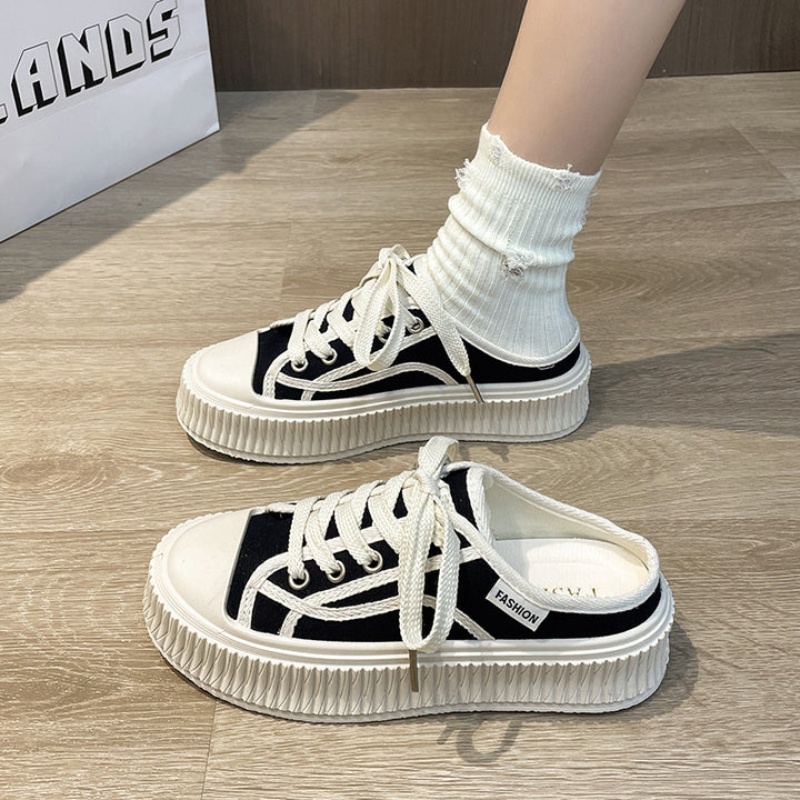 Dame Modische Sneakers med tykk platformsål og åndbar overfladestruktur Stilla